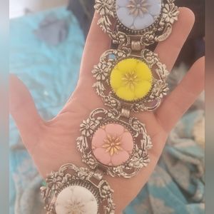 Unique vintage Selro multi color lucite wide heavy designer bracelet UNIQUE FIND